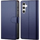 HawkBox Compatible with Samsung Galaxy A16 5G Case Wallet with Card Holder Women Men,RFID Blocking PU Leather Phone Case Flip Shockproof Protector Cover Credit Card Slot Kickstand,Dark Blue