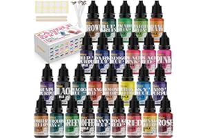 MULOEN Candle Dye - 28 Colors Highly Concentrate Oil-Based Liquid Candle Dye Kit, Candle Dyes for Candle Making, Beeswax, Gel Wax, Paraffin Wax - Each 0.35oz/10ml