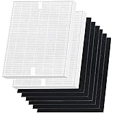 BIOXO AP-1512HH Replacement Filter Set for for Coway Airmega AP-1512HH & 200M, 2 HEPA filter + 6 Carbon Filter