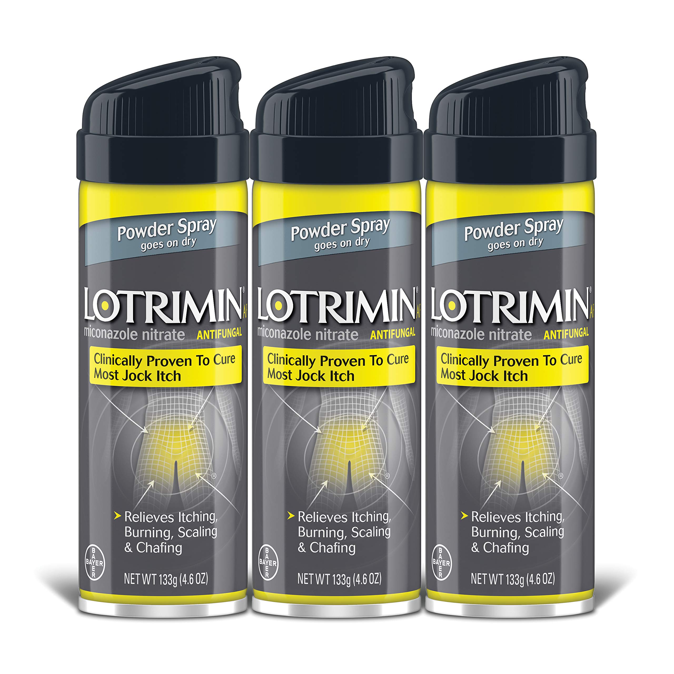 Lotrimin AF Jock Itch Antifungal Powder Spray, Miconazole Nitrate 2