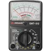 Gardner Bender GMT-312 Analog Multimeter, 5 Function / 12 Range, 300V AC/DC, for AC / DC Voltage &amp; Current, Resistance, Continuity &amp; Batteries , Black