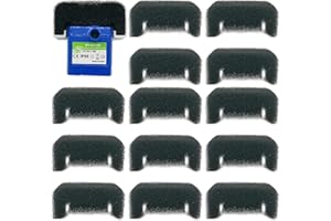 KATLIKATQI 12 Pack Cat Water Fountain Sponge Filters, Replacement Foam Filters for 67oz/2L Pet Fountain 81oz/2.4L Stainless Steel Dog Drinking Fountain(Pump Not Included)