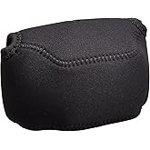 OP/TECH USA Soft Pouch – Compact digital camera case, lightweight accessories pouch, sleek neoprene sleeve for DSLR, perfect for backpacks & travel – durable protection in style D-Compact | Black