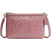 COACH womens Legacy Zip Top Crossbody in Signature Leather