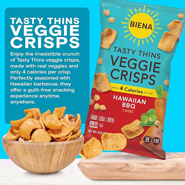 BIENA CRISPS TASTY THINS HW BBQ 4 OZ