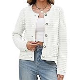 DZJYCJ Womens Open Front Cardigan Sweaters 2025 Fall Winter Button Down Long Sleeve Chunky Knit Cardigans