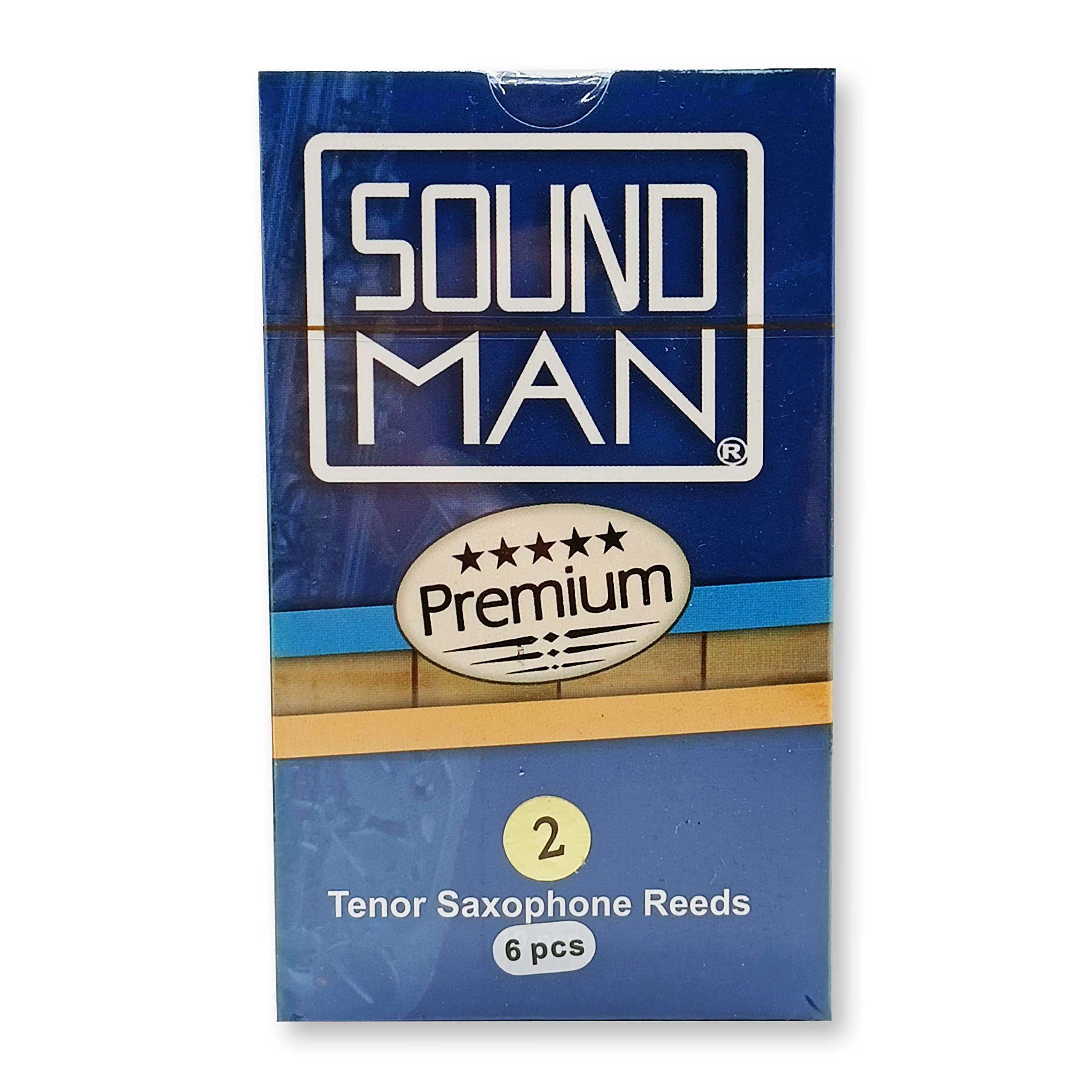 6 Soundman® Reeds for Tenor Saxophone - Strength: 2.0