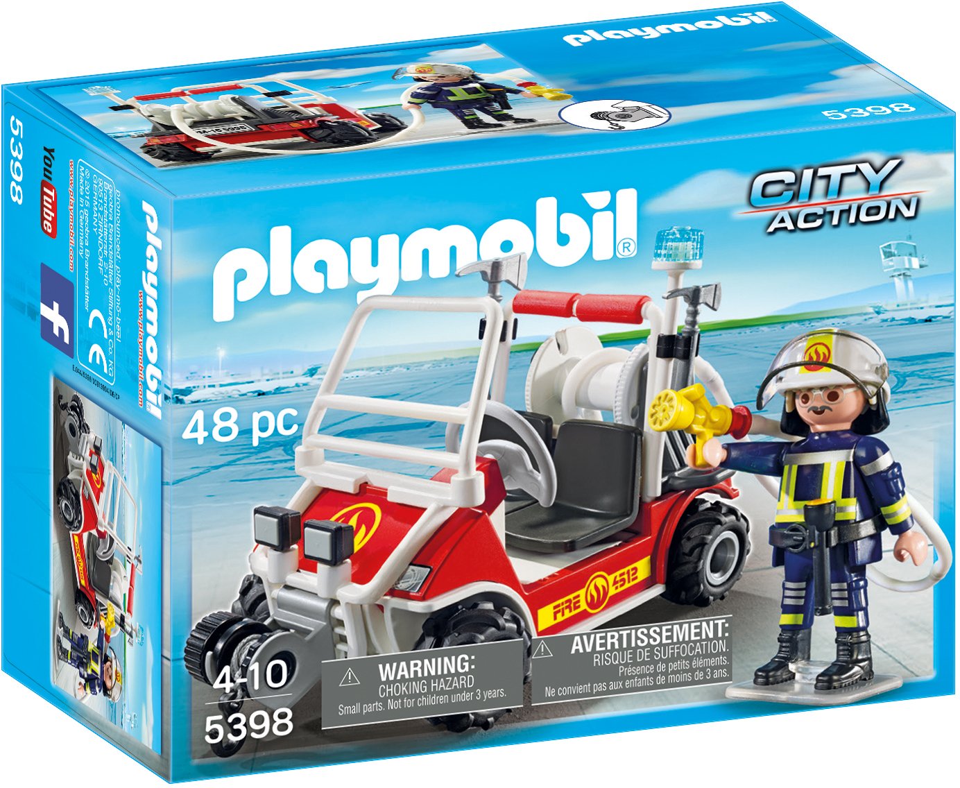 Playmobil 5398 City Action Fire Quad, Fun Imaginative Role-Play, PlaySets Suitable for Children Ages 4+