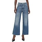 Good American Women's Good Skate Cropped Wide Jeans