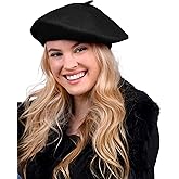 Parquet Solid Color French Beret Hat. Classic French, Casual and Chic Lightweight Cap for Women