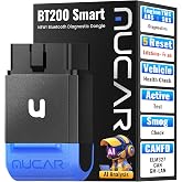 MUCAR BT200 Smart AI-Assisted OBD2 Scanner Bluetooth, OIL TPMS BRAKE BMS SAS Reset with Engine/TMS/ABS/SRS System for iOS &amp; Android, Vehicle Health Check, Smog Check, Active Test, Lifetime Free Update