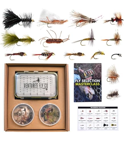 Troutflies UK 130-Piece Fly Fishing Flies Set – 3 Boxes – Wet, Dry, Buzzers, Nymphs – Goldhead Assortment
