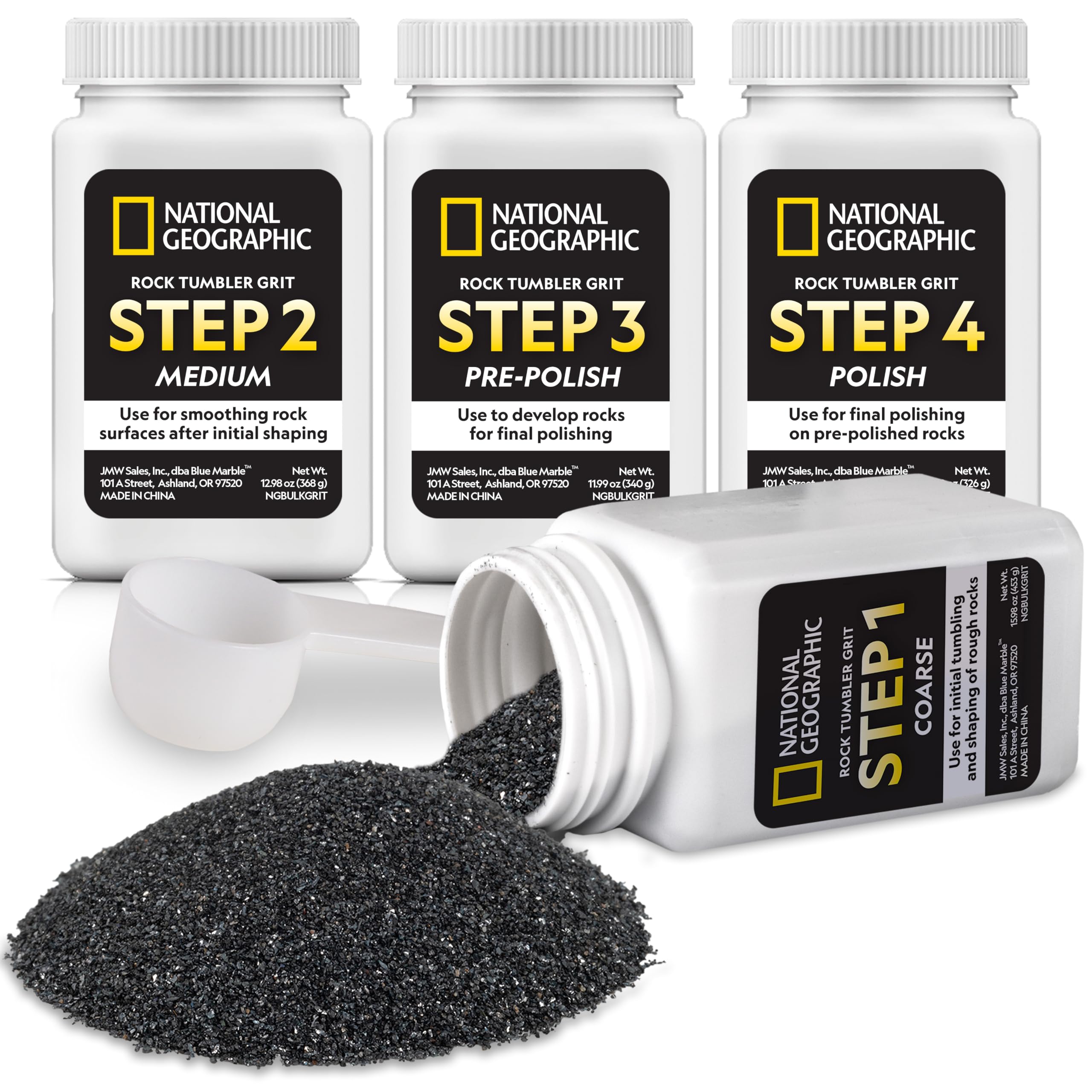 NATIONAL GEOGRAPHIC Rock Tumbler Grit - 1.49kg Polishing Grit Media for Any Rock Tumbler, Rock & Stone Polisher, Polishes 3.63 - 4.54kg of Rocks
