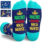 HAPPYPOP Nurse Gifts for Men Women - Nacho Average Doctor CNA EMT RN VET TECH Dentists Socks