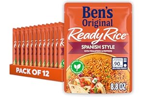 BEN'S ORIGINAL Ready Rice Spanish Style Flavored Rice, Easy Dinner Side, 8.8 OZ Pouch (Pack of 12)