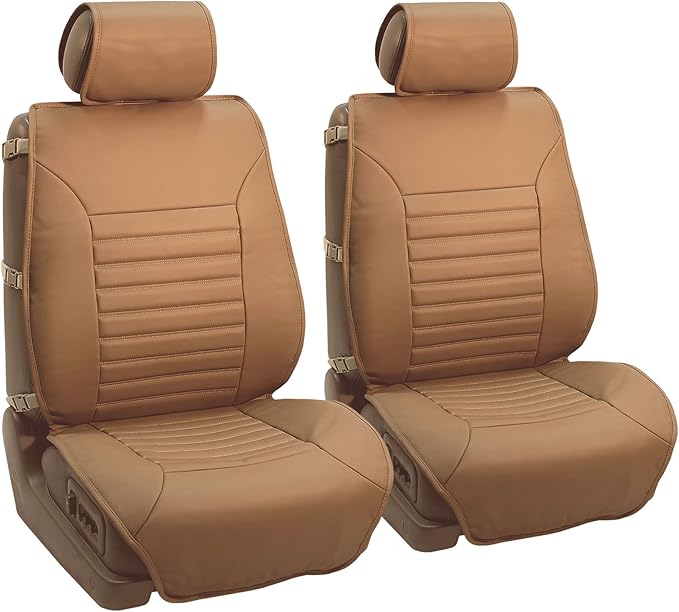 TLH Multifunctional Quilted Leather Seat Cushions Front Set