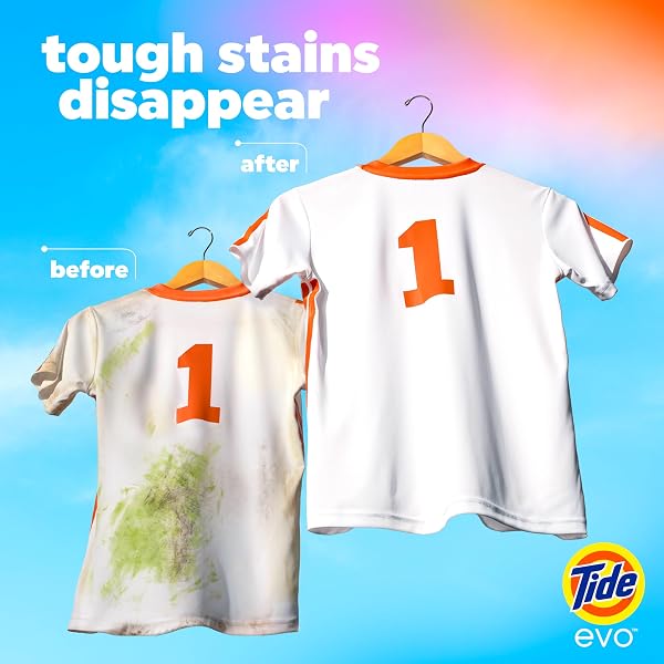 TIDE EVO LAUNDRY DETERGENT SPRING BLAST SCENT WORKS ON 100% OF COMMON STAINS CONCENTRATED TRAVEL DETERGENT HE COMPATIBLE AND INSTANT DISSOLVE FIGHTS STAINS BETTER THAN LEADING DETERGENT SHEET 42 COUNT