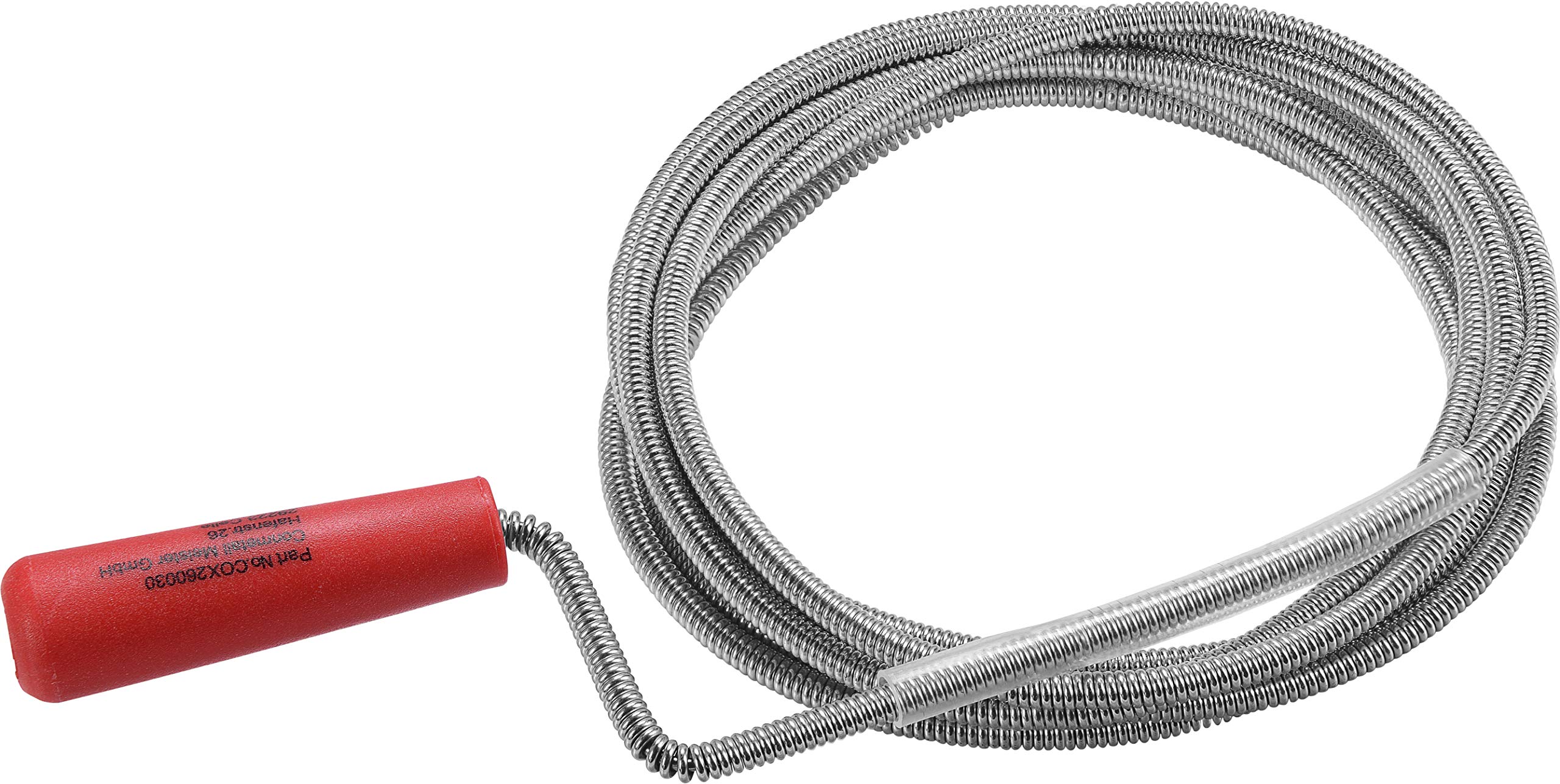 Connex COX260030 Plumber's Snake, Silver/Red, 6 mm x 3m