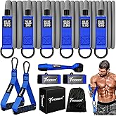 Exercise Bands Resistance Bands Set, 350lbs Heavy Workout Bands with Handles, Door Anchor, Leg Ankle Straps, Home Gym Workout
