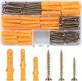 Yibaijia 110 Pcs Screws and Wall Plugs Set M6/M8 for Brick Concrete Drywall