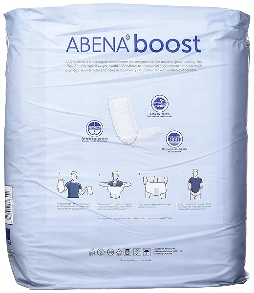 ABENA BOOST FLUFF INCONTINENCE PADS – NO BARRIER/FLOW-THROUGH, (SIZES NORMAL TO EXTRA LARGE) EXTRA LARGE, 20 COUNT