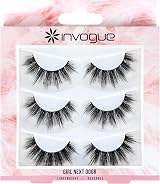 Invogue Multipack Lashes Girl Next Door 3 Pairs Wispy Volume Length Reusable view 1