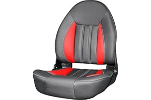 TEMPRESS ProBax Orthopedic Limited Edition Boat Seat (Charcoal/Gray/Red)