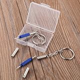 Abeillo 2Pcs Tiny Eyeglass Screwdriver Kit 3 in 1 Keychain Precision Set view 6