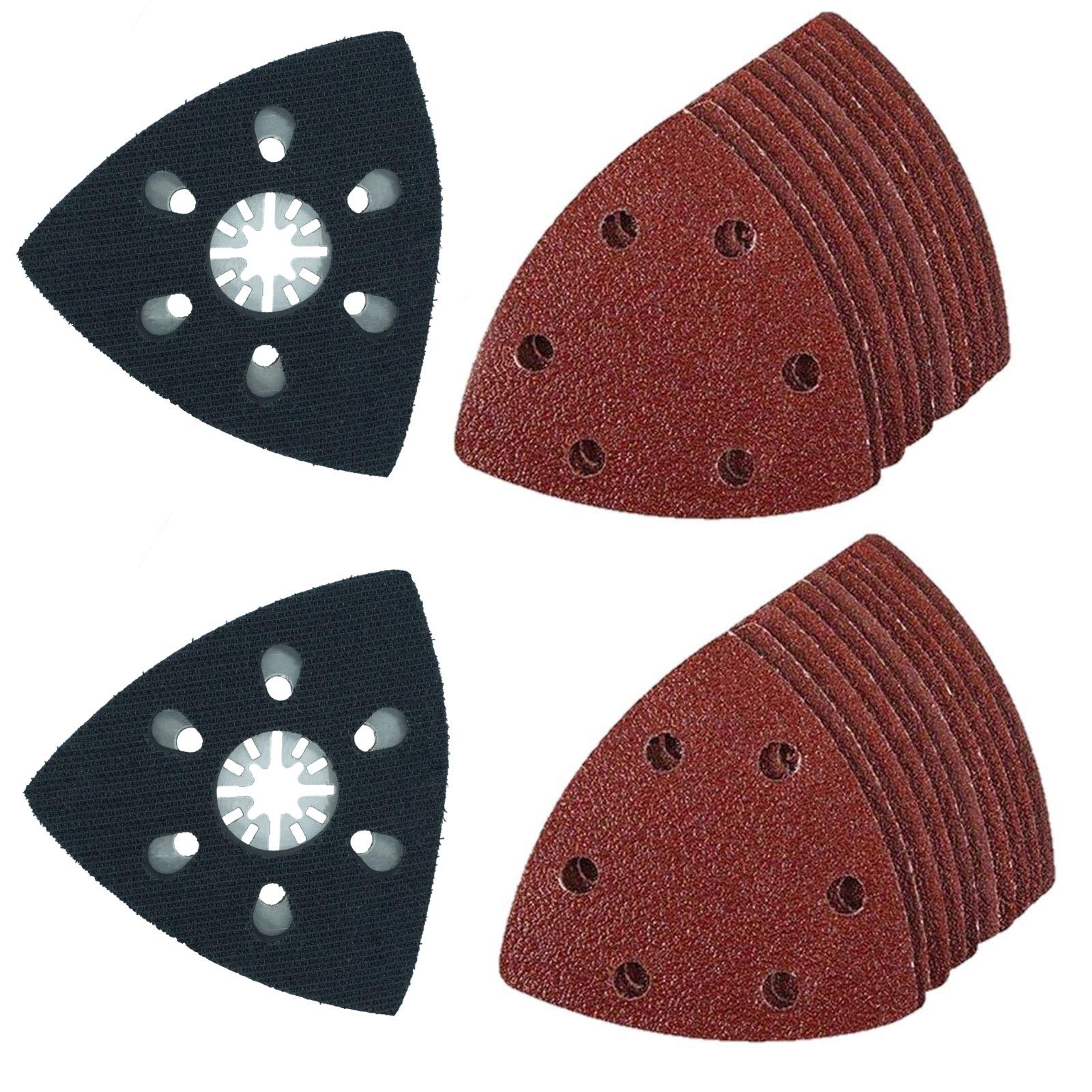 42 x TopsTools UNKA42SK90 Extra Large 90mm x 90mm Sanding Kit Compatible with Bosch Fein (Non-StarLock) Makita Milwaukee Einhell Ergotools Hitachi Parkside Ryobi Worx Workzone Multitool Multi Tool