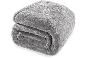 Whale Flotilla Fleece Queen Size Blanket for Bed 90x90 Inch, Super Plush and Soft 300GSM Blankets for All Season, Fluffy and Lightweight, Grey