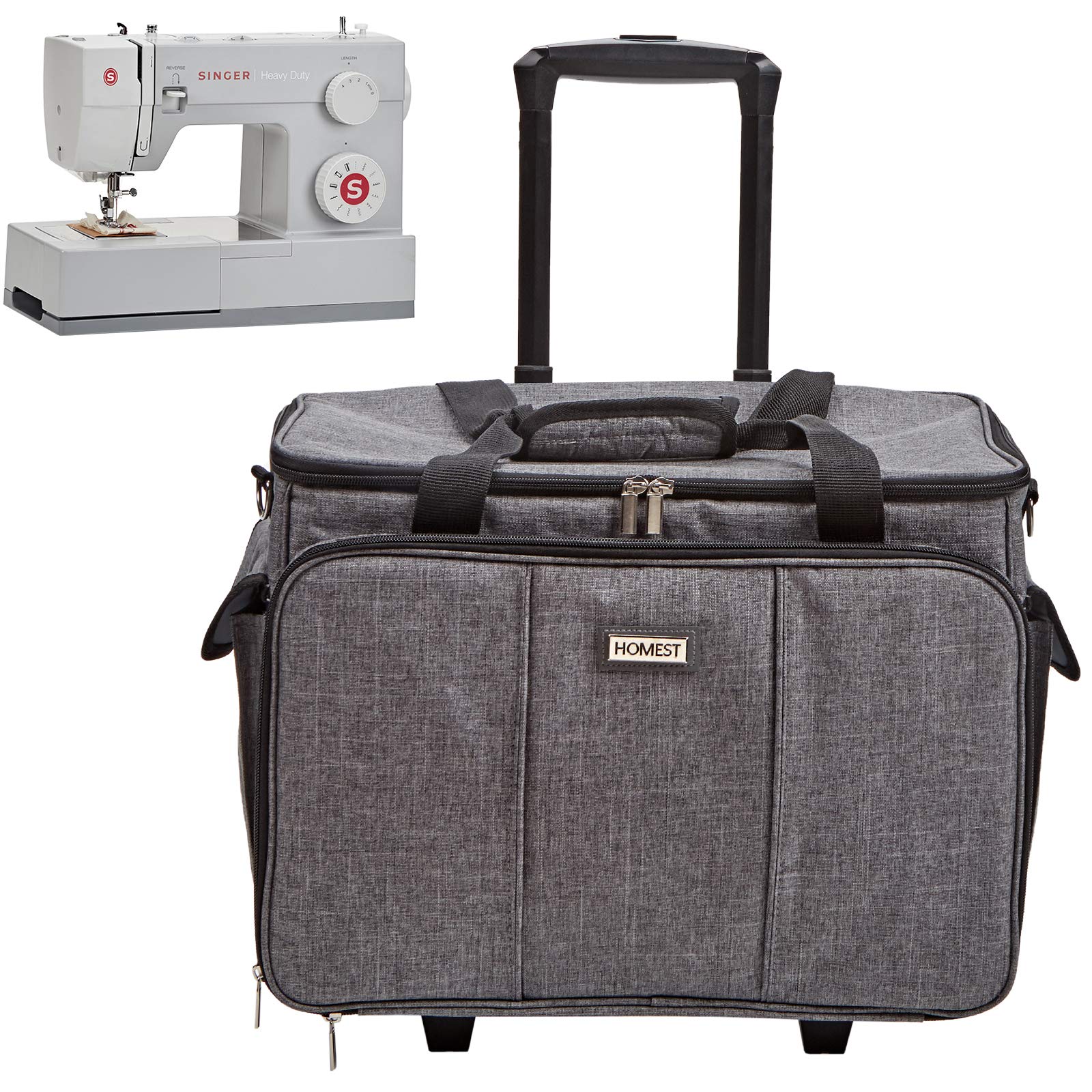 Rolling Sewing Machine Case Heavy Duty Trolley Bag With