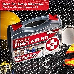 Swiss Safe 2-in-1 First Aid Kit for Car, Travel