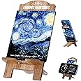 MorisWos Cute and Artistic Cell Phone Stand for Desk – Multi-Functional Holder for Phones, iPads, Switch, Kindles, and Handheld Consoles.(Starry Night - Van Gogh)