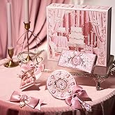 Flower Knows Strawberry Cupid 5-Piece Makeup Gift Box Set-Berry Enchanted Garden, Lip Cream + Solid Perfume + Pocket Mirror + Folding Gift Box(02 Berry Enchanted Garden Set Set)