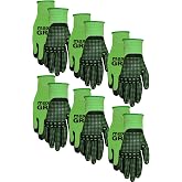 Midwest Gloves &amp; Gear 93P06-SM-00 Max Grip Packs, 6 Pair, Ladies Green (93P06-SM-00)- FITS SMALL TO MEDIUM