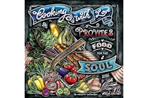 Cooking with Love Provides Food for The Soul 2026 Wall Calendar, 16-Month Cooking Calendar, 12" x 12"
