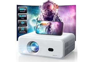 DRAGON TOUCH Electric Focus Mini Projector with 5G WiFi and Bluetooth, Support FHD 1080P Smart Video Projector, 12000L Portable Movie Projector with Auto Keystone Compatible with iOS/Android/TV Stick/HDMI/PS5