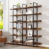 FRAPOW 83Inch Industrial Bookshelf and