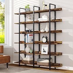 FRAPOW 83Inch Industrial Bookshelf and