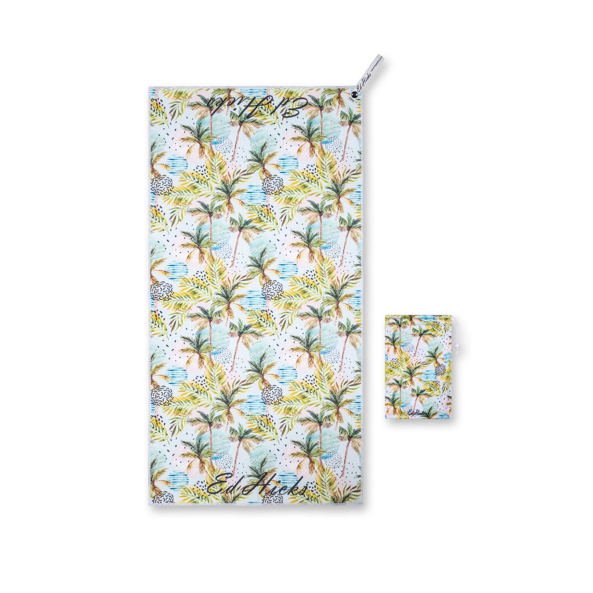 Ed Hicks- Small Microfibre Gym Towel for Women (40x80cm) — Compact, Quick Dry Sports Towel – Ideal Sweat Towel for Cardio, Cycling, Strength Training, Yoga, and Running – Palm