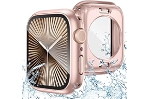 Goton 2 in 1 Waterproof Case Compatible for Apple Watch Series 11/10 Screen Protector 42mm, 360 Protective Glass Face Cover Hard PC Bumper + Back Frame for iWatch Accessories 42 mm