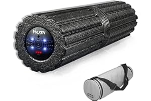 Vulken Extra Long 17” Vibrating Foam Roller 4 Speeds 3800RPM High Intensity Quick Charge Electric Foam Roller Tissue Massager for Muscle Recovery