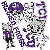 Desert Cactus Texas Christian University Sticker Horned Frogs TCU Vinyl Decals Laptop Water Bottle Car Scrapbook Sheet T2 (Type 2)