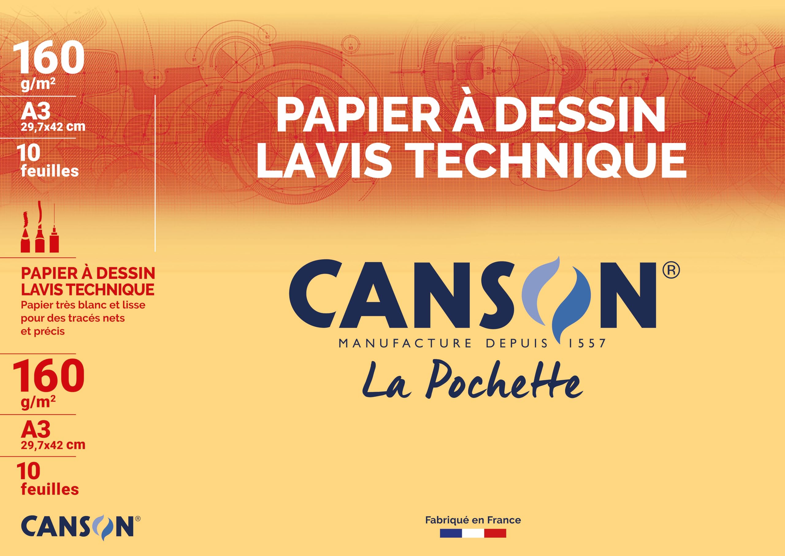 Canson Technical 200037101 Drawing Paper White A3-29,7 x 42 cm White