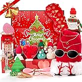 Beauty Advent Calendar Gifts for Women, Relaxing Spa Gift Baskets, Holiday Self Care Gifts for women Mom Girlfriend Sister Daughter Friends Teens Adults Wife Relaxation Gift Ideas—Earrings Hat Necklace