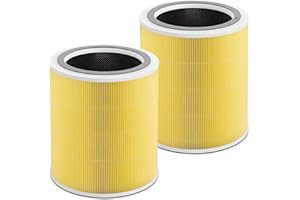 KAULOLADO Core 400s Replacement Filters Compatible With Levoit Core 400S/Core 400S-P/Core 400S-RF, 3-in-1 True HEPA + Activated Carbon Pre-Filter,Model LRF-C401S-WUS, 2 Pack