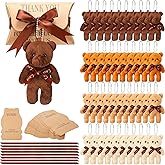 HyDren 120 Pcs Mini Bear Baby Shower Favors Small Tiny Plush Bear Bulk 4.7 Inch Mini Stuffed Animals with Pillow Box with Ribbon for Baby Shower Wedding Birthday Party Favor Centerpiece Supplies