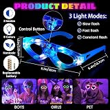Mikulala 12Pcs Light Up Glasses Kids Party Glow Glasses Holiday Birthday view 2