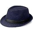 BABEYOND Straw Felt Fedora Hat for Men Panama Trilby Hat Short Brim Summer Sun Hat