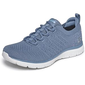 Skechers Women's Virtue Rainy Romance | Casual, Waterproof, Memory Foam, Breathe Easy Technology, Machine Washable, Vegan